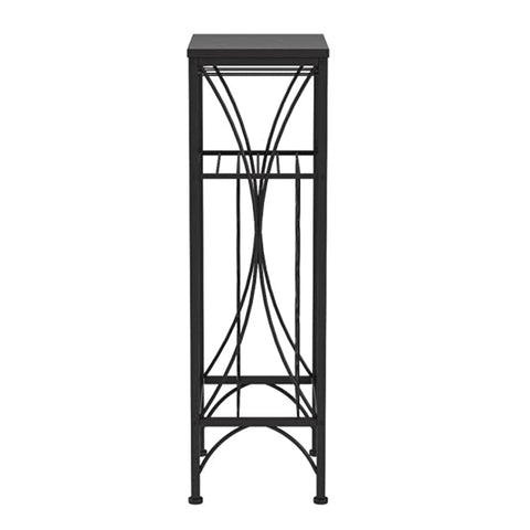 41" Black Stainless Steel Wine Rack