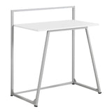 30" White and Gray Computer Desk