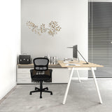 Black Adjustable Height Swivel Rolling Office Chair