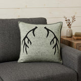 20" X 7" X 20" Lodge Grey & Black Pillow Cover With Poly Insert