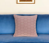 20" Pink Honeycomb Cotton Throw Pillow