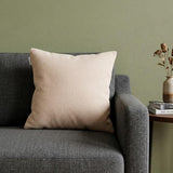 20" X 7" X 20" Beautiful Transitional Tan Pillow Cover With Poly Insert