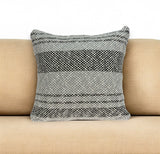 20" X 7" X 20" Stunning Transitional Gray Accent Pillow Cover With Poly Insert