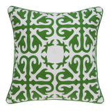 8' X 10' Green Abstract Washable Non Skid Indoor Outdoor Area Rug