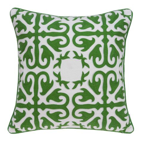 8' X 10' Green Abstract Washable Non Skid Indoor Outdoor Area Rug