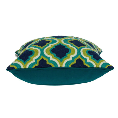 8' Blue Floral Power Loom Round Rug