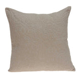 20" Tan Swirl Cotton Throw Pillow