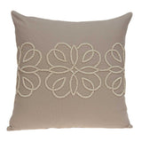 20" X 7" X 20" Stunning Transitional Tan Cotton Pillow Cover With Poly Insert