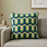 20" X 7" X 20" Handmade Transitional Multicolored Pillow Cover With Poly Insert