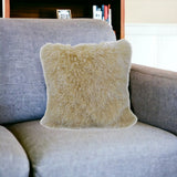 24" Gold Microsuede Down Euro Throw Pillow