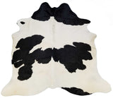 5' X 6' Brown And White Cowhide Handmade Area Rug