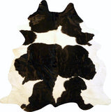 6' X 7' Brown And White Cowhide Handmade Area Rug