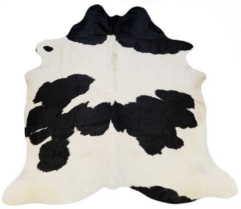 6' X 7' Brown And White Cowhide Handmade Area Rug