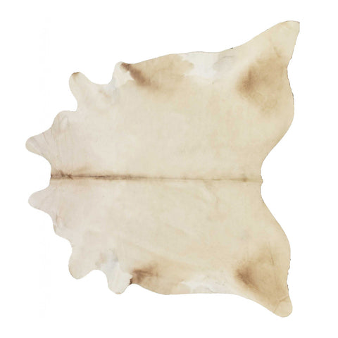 6' X 7' Champagne Cowhide Handmade Area Rug