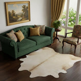 6' X 7' Champagne Cowhide Handmade Area Rug
