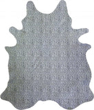 6' X 7' Black And White Cowhide Handmade Area Rug