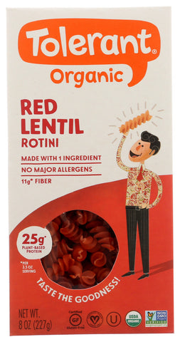 Tolerant Organic Red Lentil Rotini  (6x8 OZ)