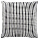 18" X 18" Black Gray and White Polyester Striped Zippered Pillow