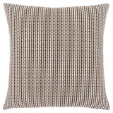 18" X 18" Brown and White Polyester Striped Zippered Pillow