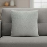 18" X 18" Light Gray Velvet Polyester Abstract Zippered Pillow