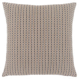 Set Of Two 18" X 18" Brown and White Polyester Striped Zippered Pillow