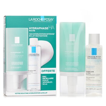 Votre Routine Hydatation & Eclat Set: Hydraphase HA Riche Moisturizing  Cream 50ml + Micellar Water 50ml - 2pcs