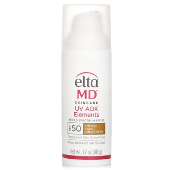 UV AOX Elements Tinted Mineral Face Sunscreen SPF 50 (Exp. Date 30 Apr 2026) - 48g/1.7oz
