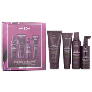 Invati Ultra Advanced 4 Step Light System Set: Light Shampoo 200ml+Light Conditioner 200ml+Serum 150ml+Treatment 100ml - 4pcs