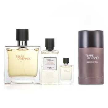 Hermes Terre D'Hermes Pure Set + Terre D'Hermes Deodorant Stick - 2pcs