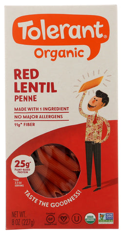 Tolerant Red Lentils Penne  (6x8 OZ)