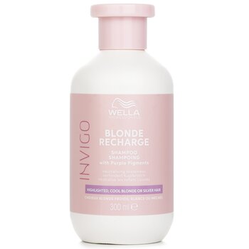 Invigo Blonde Recharge Shampoo With Purple Pigments Highlighted, Cool Blonde Or Silver Hair - 300ml