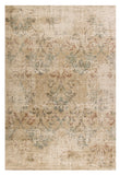 5' X 8' Champagne And Beige Damask Area Rug