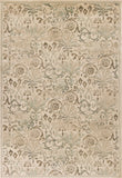 5' X 8' Ivory And Brown Floral Medallion Area Rug
