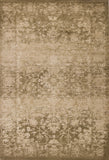 5' X 8' Beige And Tan Floral Medallion Distressed Area Rug