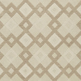 3' X 5' Ivory And Brown Wool Geometric Hand Tufted Area Rug