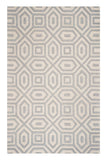 3' X 5' Gray And Tan Wool Geometric Hand Tufted Area Rug