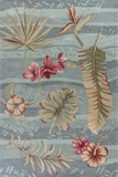 3' X 5' Seafoam Green Botanical Leaves Hand Tufted Area Rug