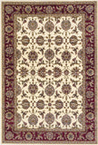 5' X 8' Ivory And Red Floral Area Rug