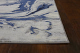 5' X 8' Blue Gray And Ivory Abstract Area Rug
