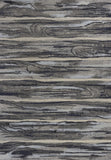 5' X 8' Gray Blue And Black Abstract Area Rug