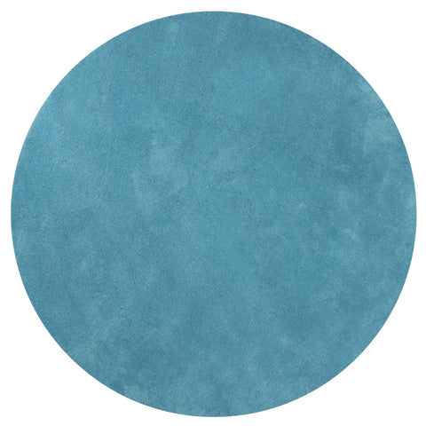 6' Blue Hand Woven Round Rug