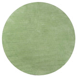 6' Green Shag Hand Woven Round Rug
