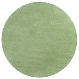 6' Green Shag Hand Woven Round Rug