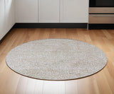 6' Ivory Hand Woven Round Rug