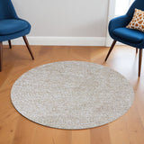 6' Ivory Hand Woven Round Rug