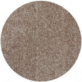 6' Beige And Brown Abstract Hand Woven Round Rug