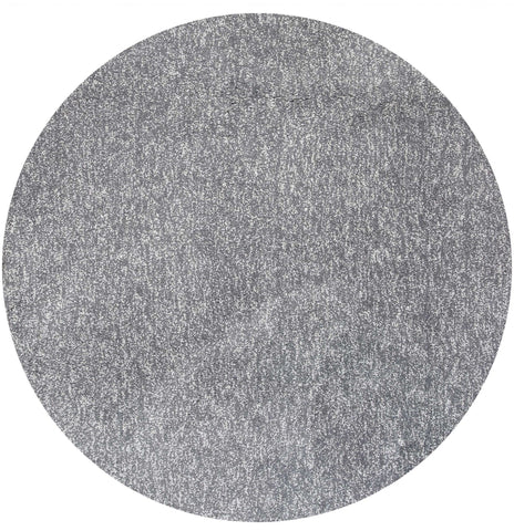 6' Gray Hand Woven Round Rug