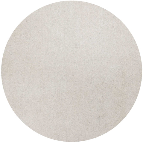 6' Ivory Round Indoor Shag Rug