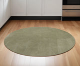 6' Sage Shag Hand Woven Round Rug