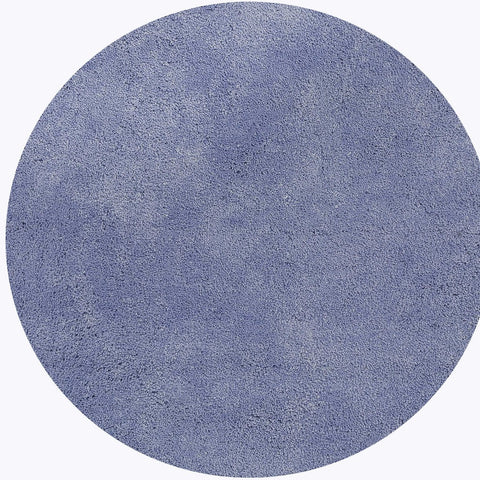 6' Purple Shag Hand Woven Round Rug